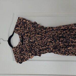 Leopard wrap dress